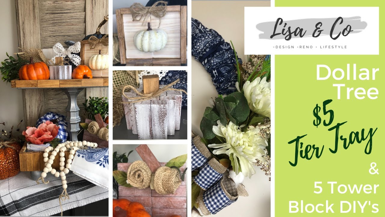 NEW Dollar Tree Tier Tray  ||  Lots of Tower Block DIY's  ||  and TWO Giveaways!!