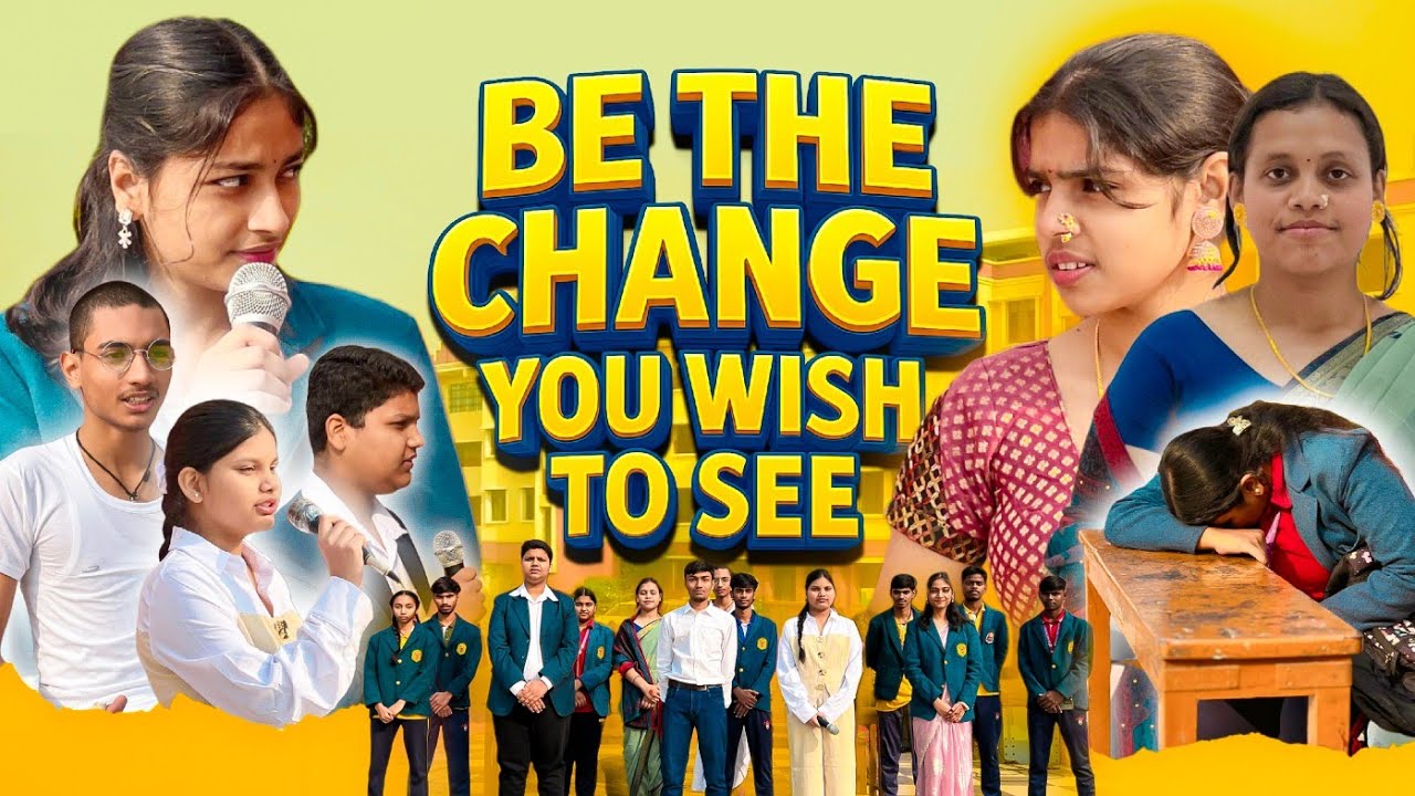 'BE THE CHANGE YOU WISH TO SEE' - AN ENGLISH SKIT PRESENTED BY CLASS IX C IN THE MORNING ASSEMBLY. 