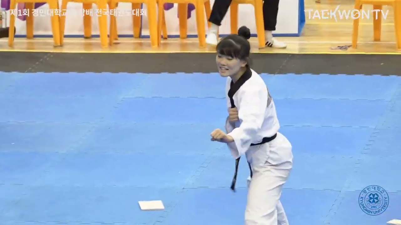 제1회 경민대학교 총장배 전국태권도대회 2일차 수직축회전격파 여 고2학년부 결선 23.08.11