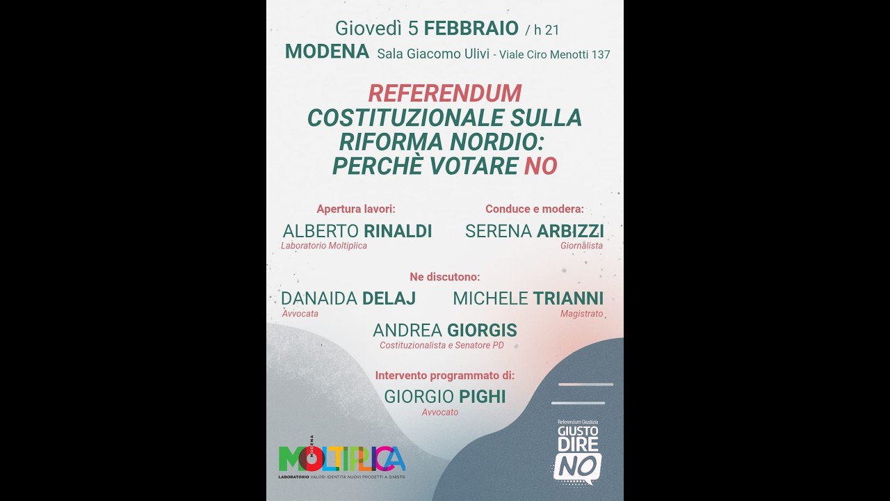 Referendum costituzionale sulla riforma Nordio: perch&eacute; votare no