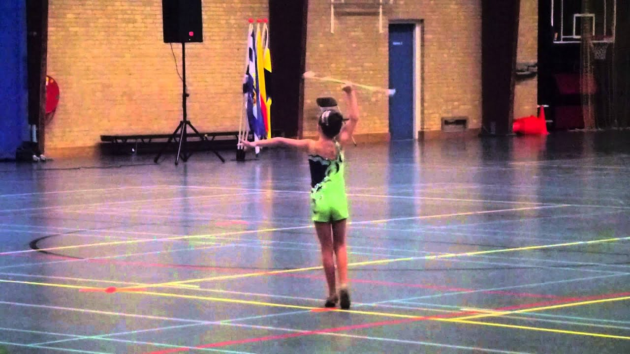 7 years old Lorena Willemse - Solo 1 Baton Twirling - NTSB Netherlands