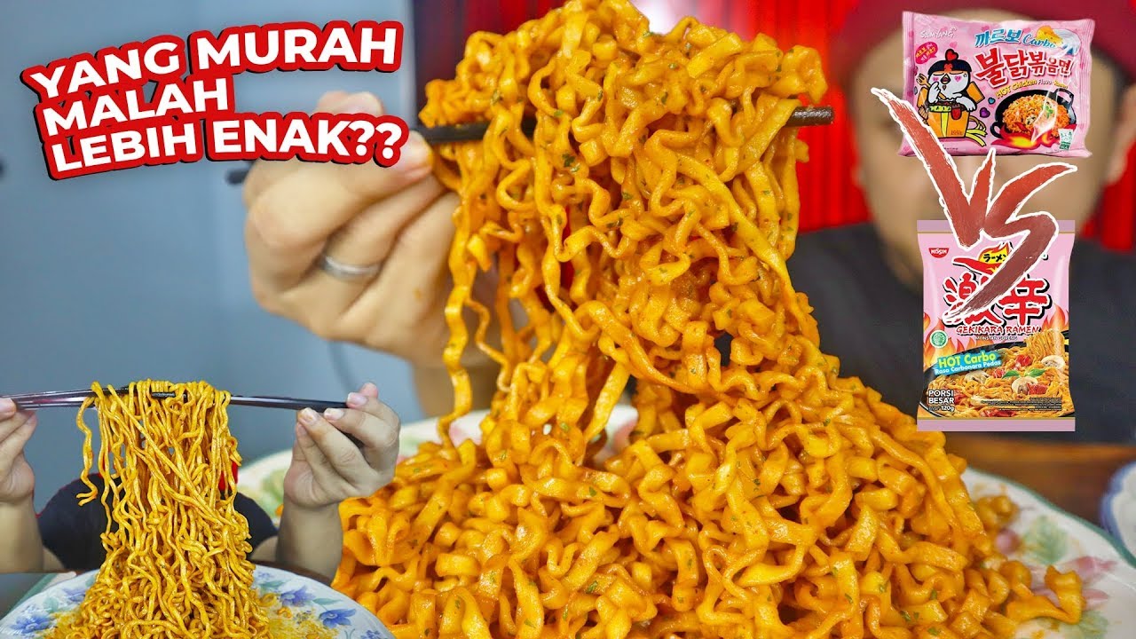 GEKIKARA 7000 VS SAMYANG 22000. BATTLE MIE CARBONARA INSTAN!! ENAKAN MANA??