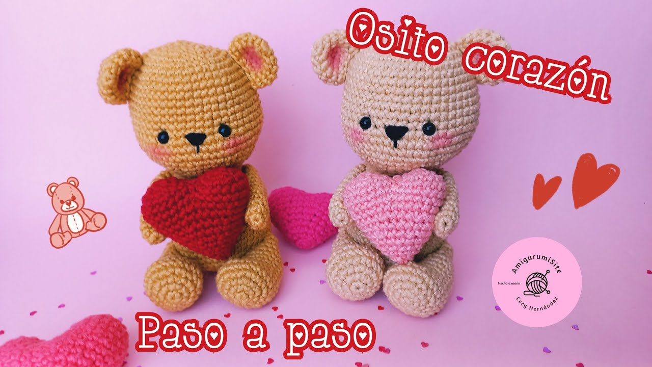 Osito corazón ♥️ amigurumi 🧸 (Regalo para el 14 de febrero)