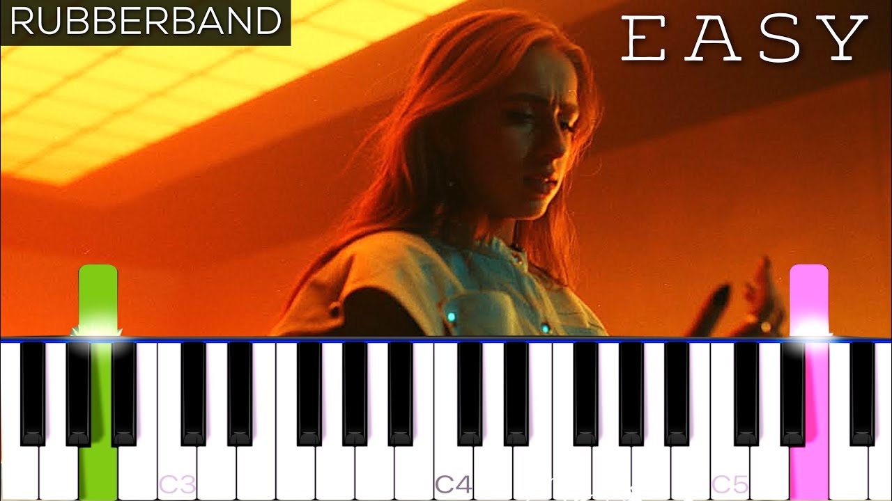 Tate McRae - rubberband | EASY Piano Tutorial