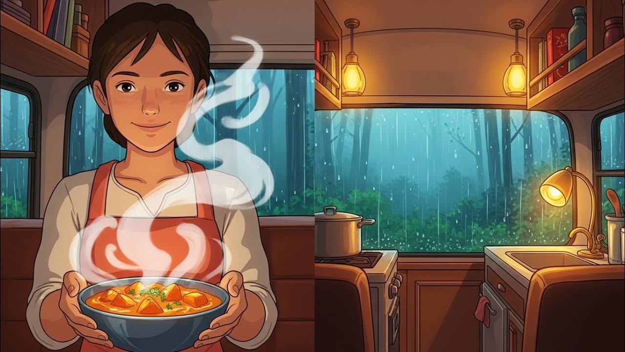 Misty Mountains & Warm Meals: Bus Mein Sukun Ka Safar 🍃 (Ghibli Inspired) #ghiblivlog #cozyvlog 