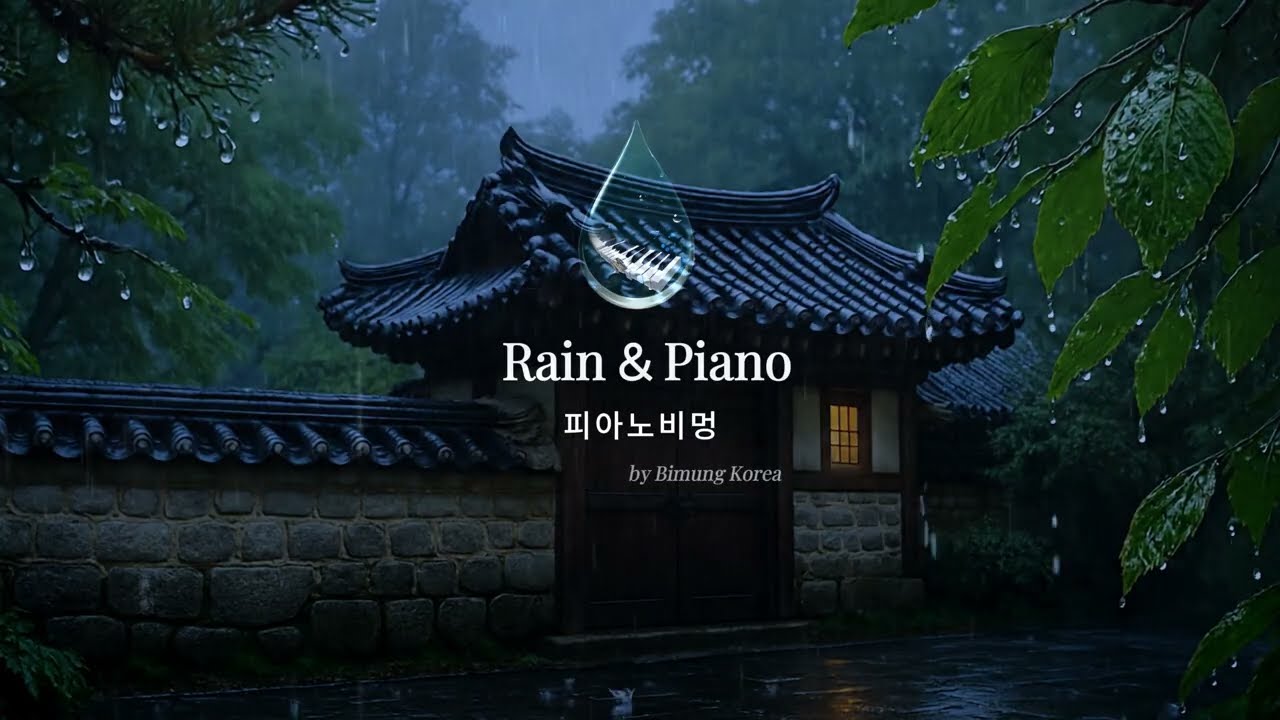 오늘은 이 빗소리 속에서 잠들어요 🌧️ | Sleep Piano & Rain in Korean Hanok — Healing for the Soul💫