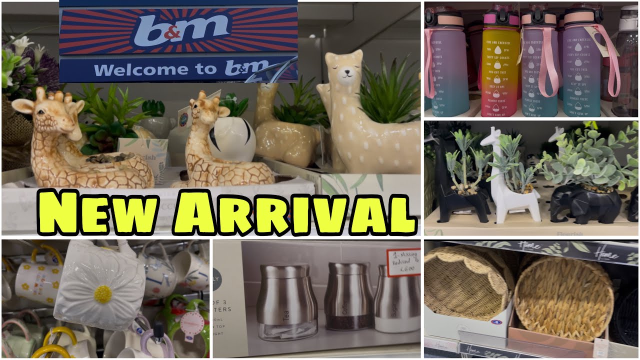 B&M Home Decor and kitchen collection/ B&M Bottles cups artificial flowers plates/come shop with me 