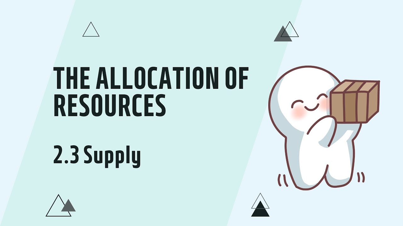 IGCSE Economics: Chapter 2.3 Supply (Updated for 2027 syllabus)