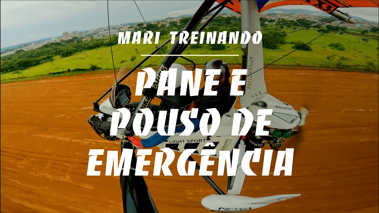 Mari Treinando Pane e Pouso de Emergência | Instrução Trike