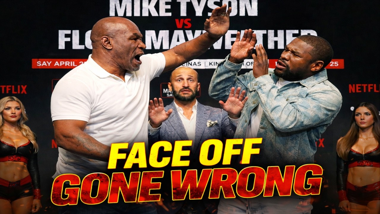 MIKE TYSON & FLOYD MAYWEATHER HEATED FACE OFF 😱 Almost Brawl at Press Conference!