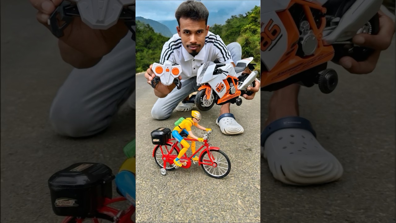 Red RC Cycle and Remote wala Bmw Bike Unboxing 😊