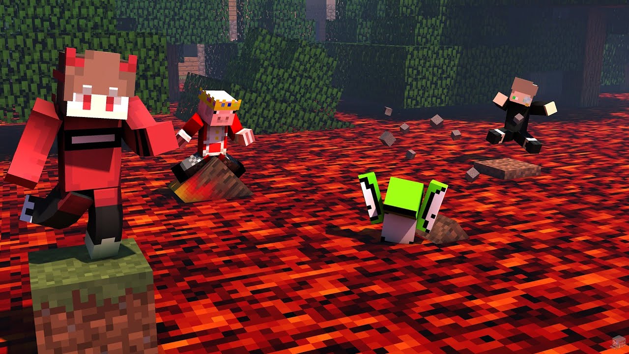 minecraft aber der boden ist lava