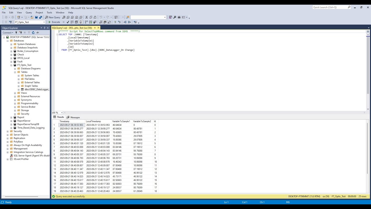 FactoryTalk Optix Studio || Part 20 || Configure ODBC Datalog with SSMS Server Authentication