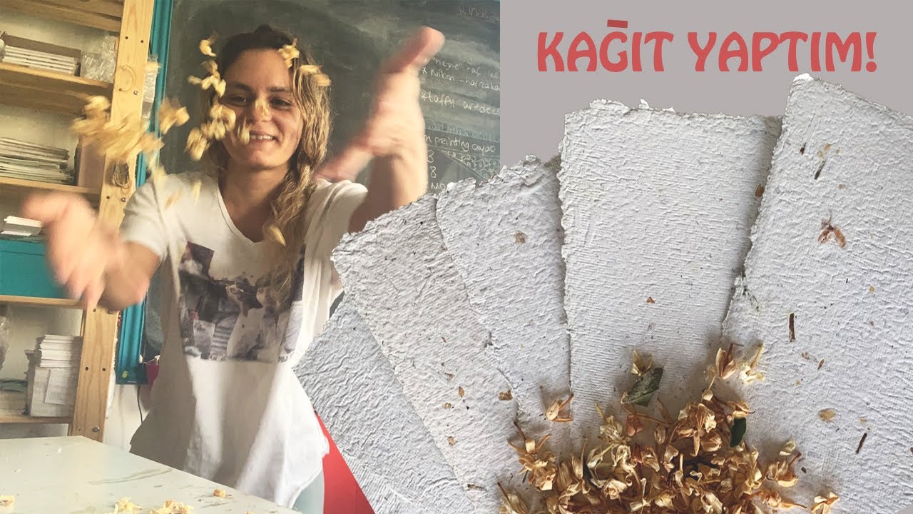 Yaseminli Geri Dönüşüm Kağıt Yaptım / El Yapımı Kağıt Nasıl Yapılır? / I Made Jasmine Scented Paper