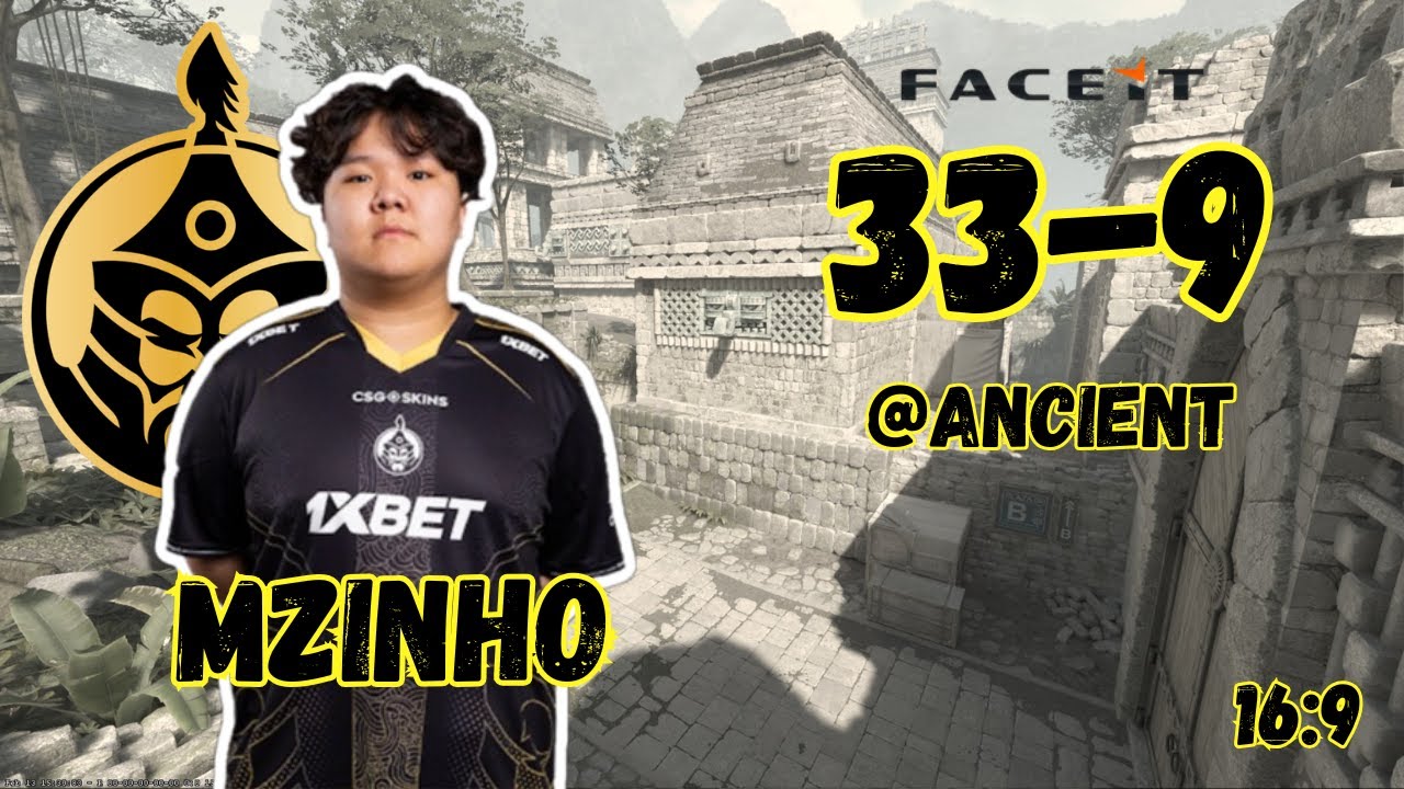 CS2 POV mzinho The MongolZ (33/9) - Ancient - FACEIT - 16:9