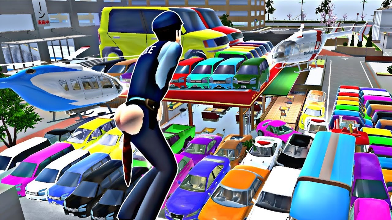 SAKURA CAR COLLATION ALL RAINBOW SUPER CARS COLLECTION AT CAFE  l Part 2 l Sakura School Simulator