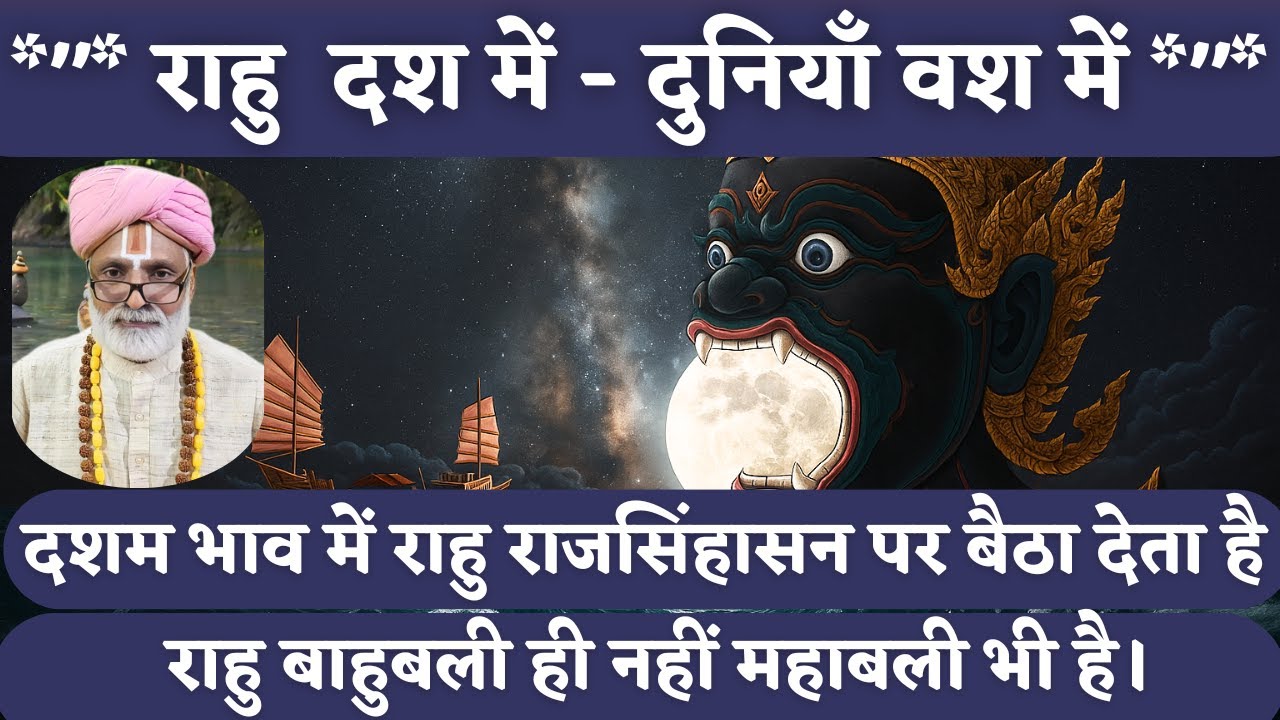* राहु ‌ दश में - दुनियाॅं वश में * दशम भाव में राहु राजसिंहासन पर बैठा देता है | राहु बाहुबली ही ..