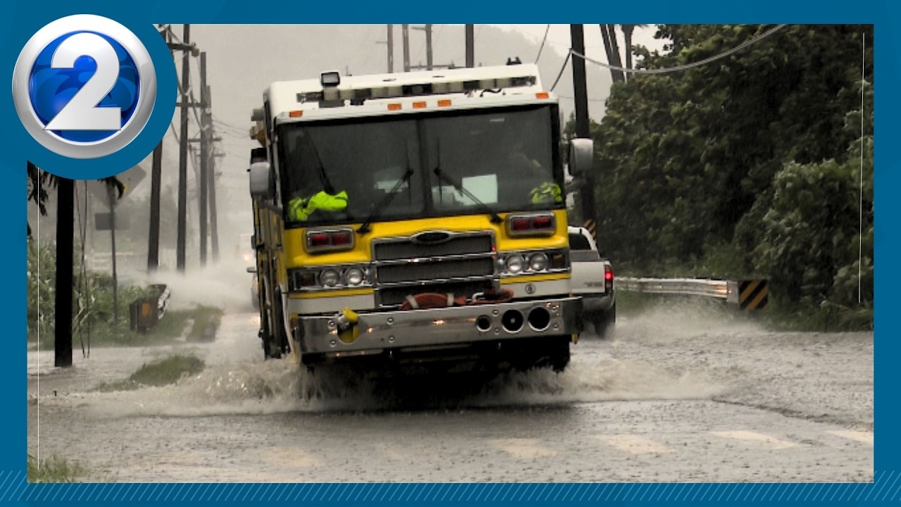 Storm Pounds Windward Oahu: Flooded Highways, Downed Trees, Landslides