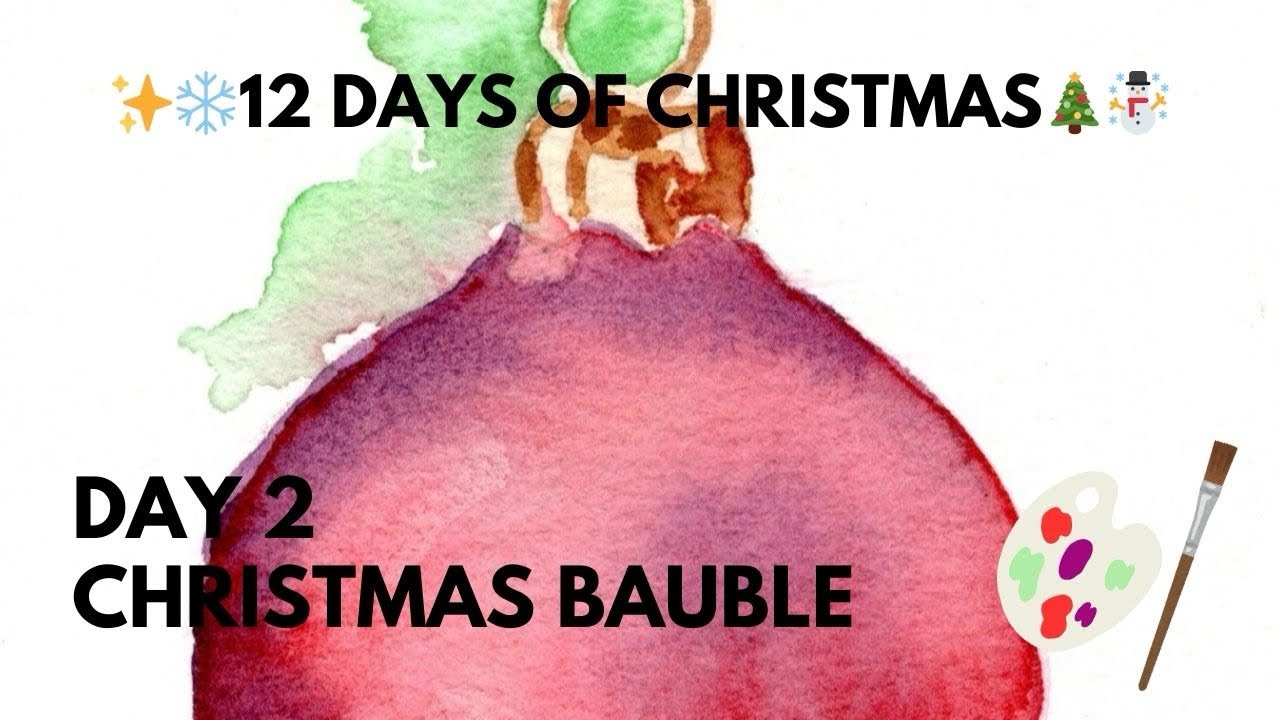 12 Days of Christmas Painting | Day 2 Christmas bauble 🎄