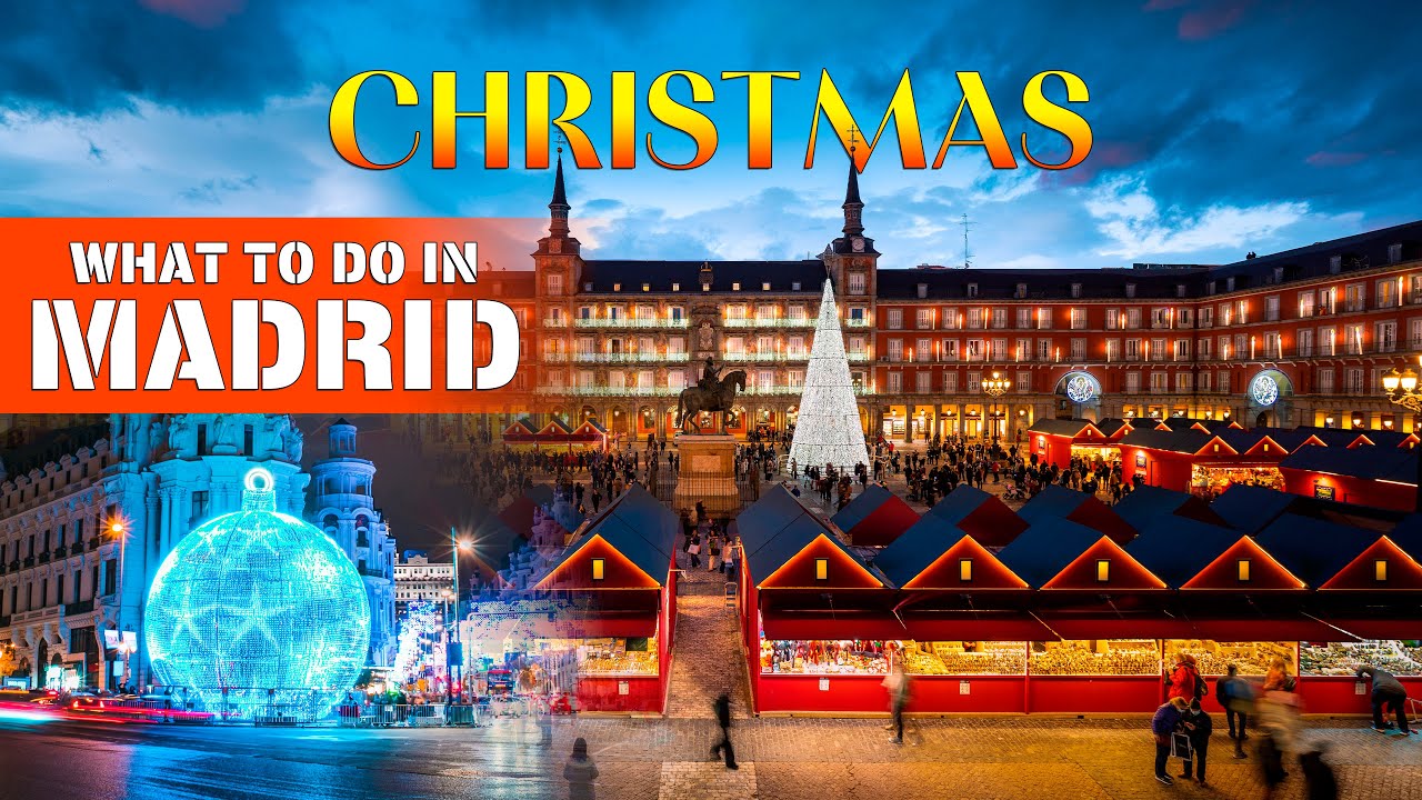 What to do on Christmas in Madrid, Spain 4k 50p