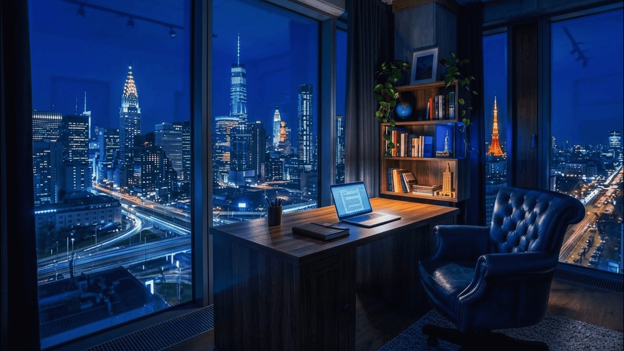 Calm Night In Your Office | Relaxing Music | Sleep Vibe