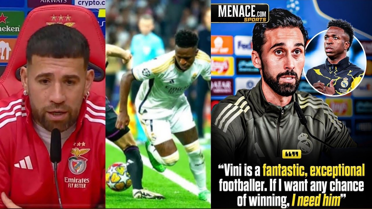 Nicolas otamendi fe gwo deklarasyon sou vinicius jr ke si yo bat real fòk gen kontrol vinijr sou?