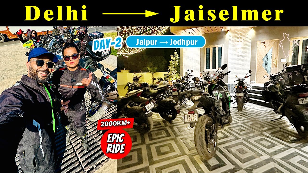 Delhi to Jaisalmer Bike Trip | Day 2 Jaipur to Jodhpur Ride | Raw Motovlog 🏍️