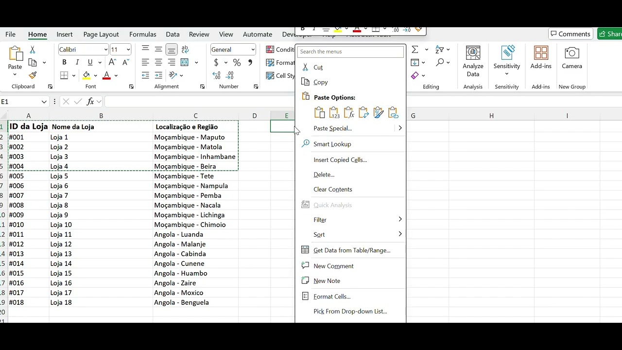 Como converter de coluna para linha no Excel em segundos