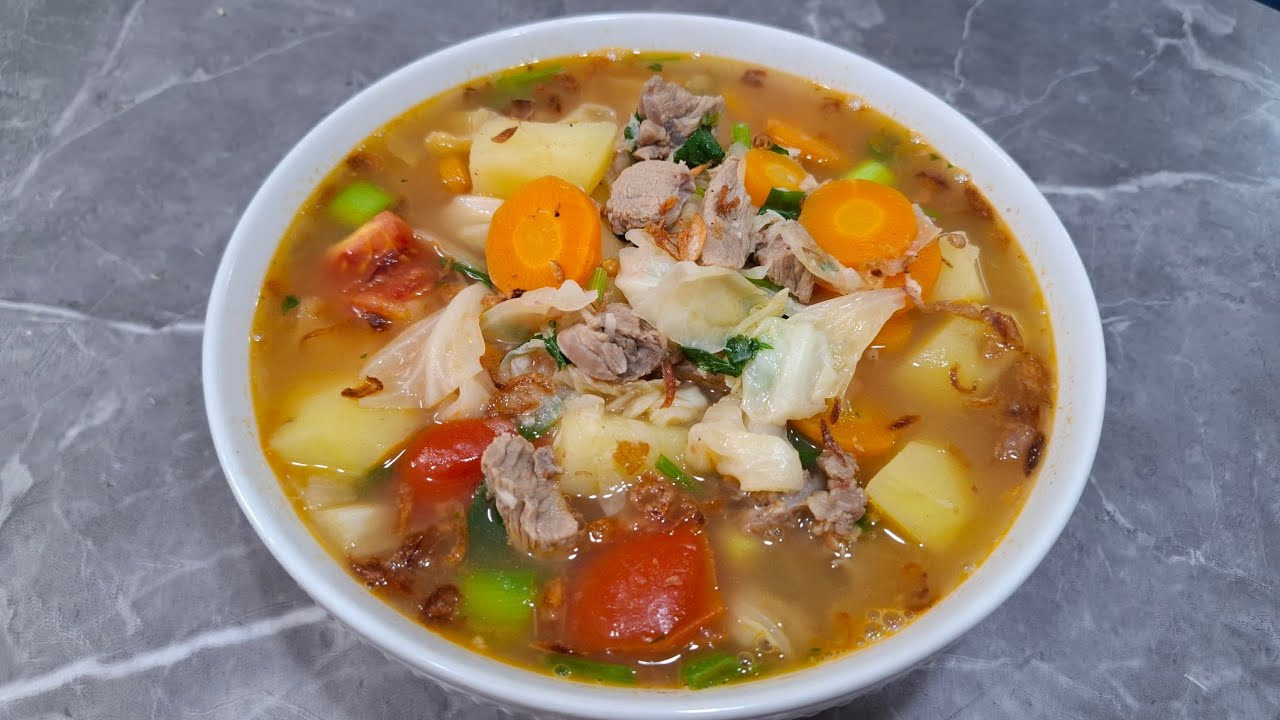 Cara membuat resep SOP DAGING SAYUR Yang enak