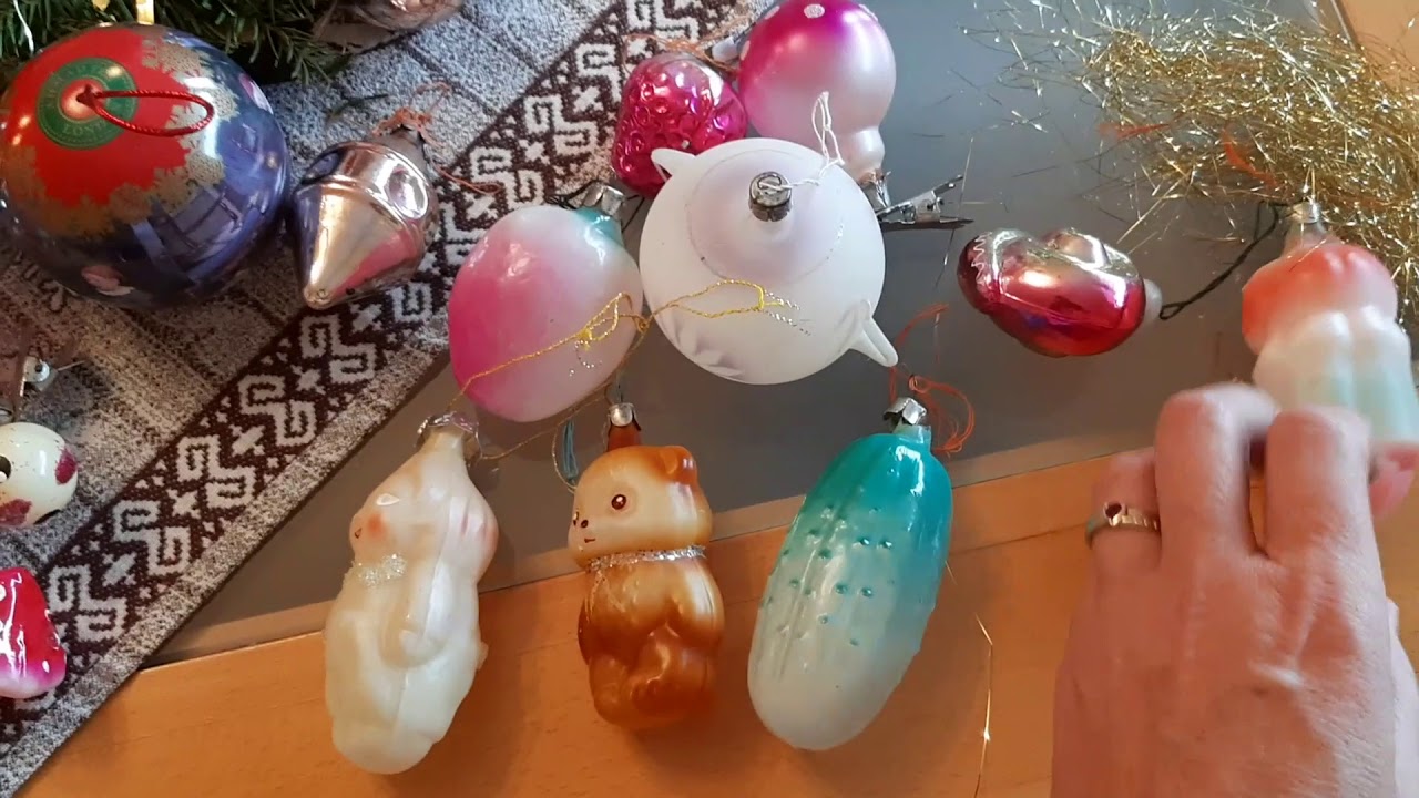 Советские ёлочные игрушки - Новогодняя елка. #советскиеёлочные игрушки