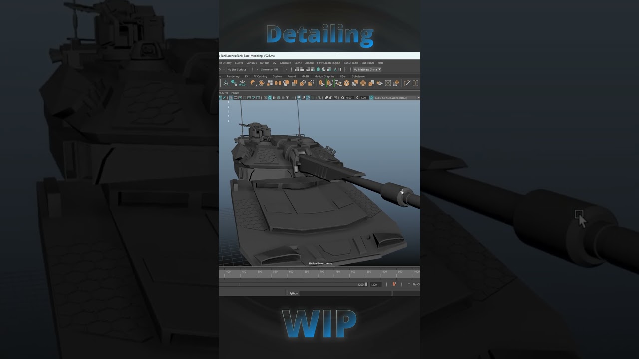 Tank progress so far #maya #3dmodeling #modeling