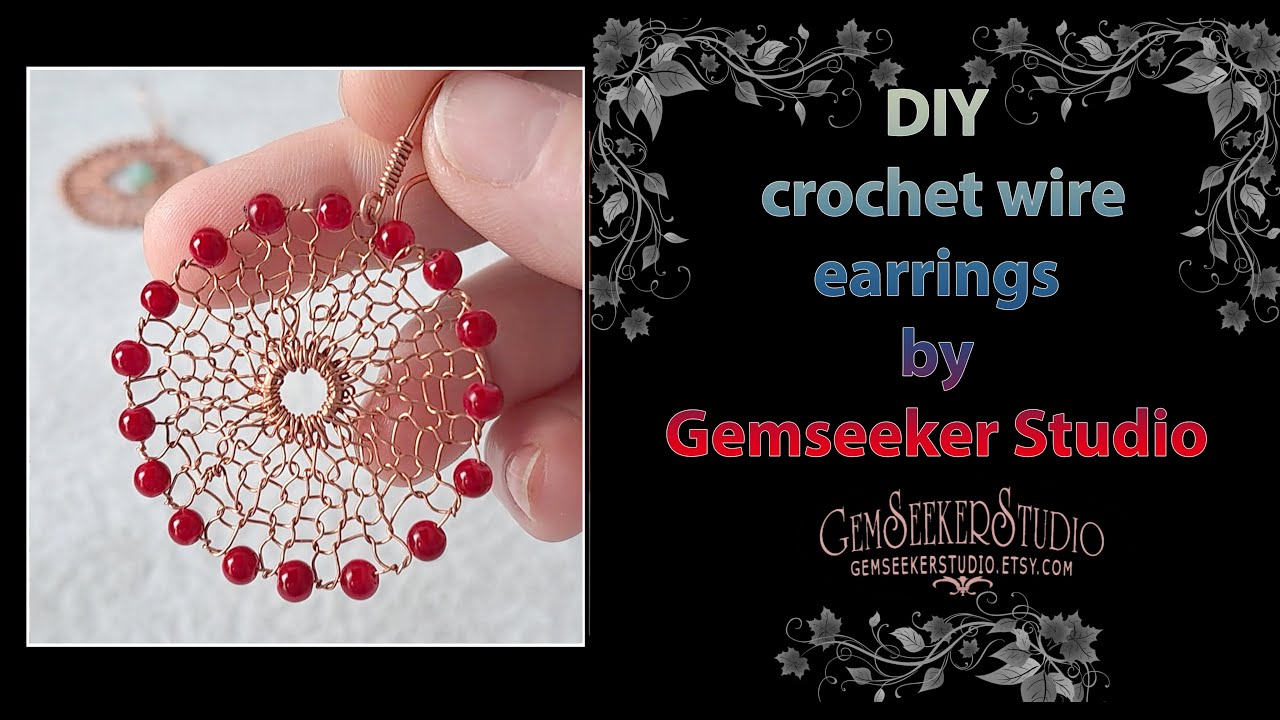 Make Your Own Copper Wire Crochet Earrings - Here's How! DIY Copper Wire Crochet Tutorial!!