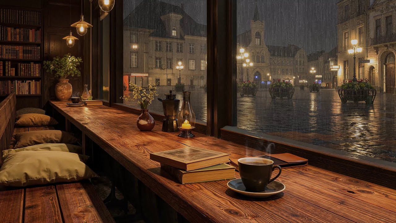 City Rain Jazz ☕🌧️ Soft Night Jazz Ambience for Café, Sleep & Calm Focus