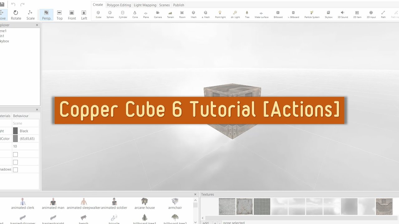 Copper Cube 6 Tutorial - Actions Preview