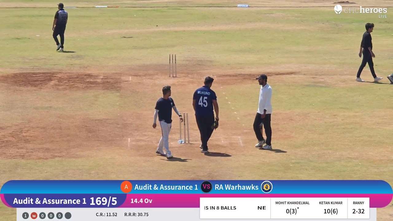 RA Warhawks vs Audit & Assurance 1 live cricket match | Individual live - Sunglow Cricket Stadium Sa