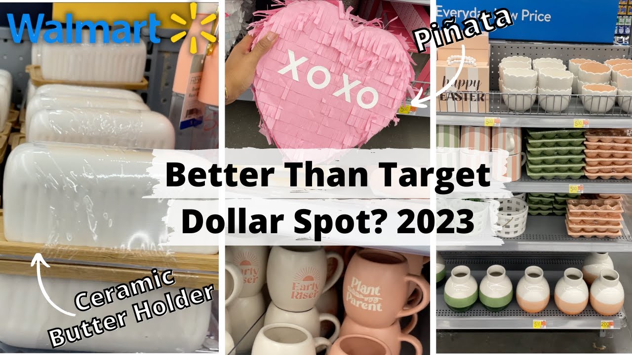 BETTER THAN TARGET DOLLAR SPOT!  Walmart Dollar Shop 2023 Spring and Valentine Must Haves | VLOG