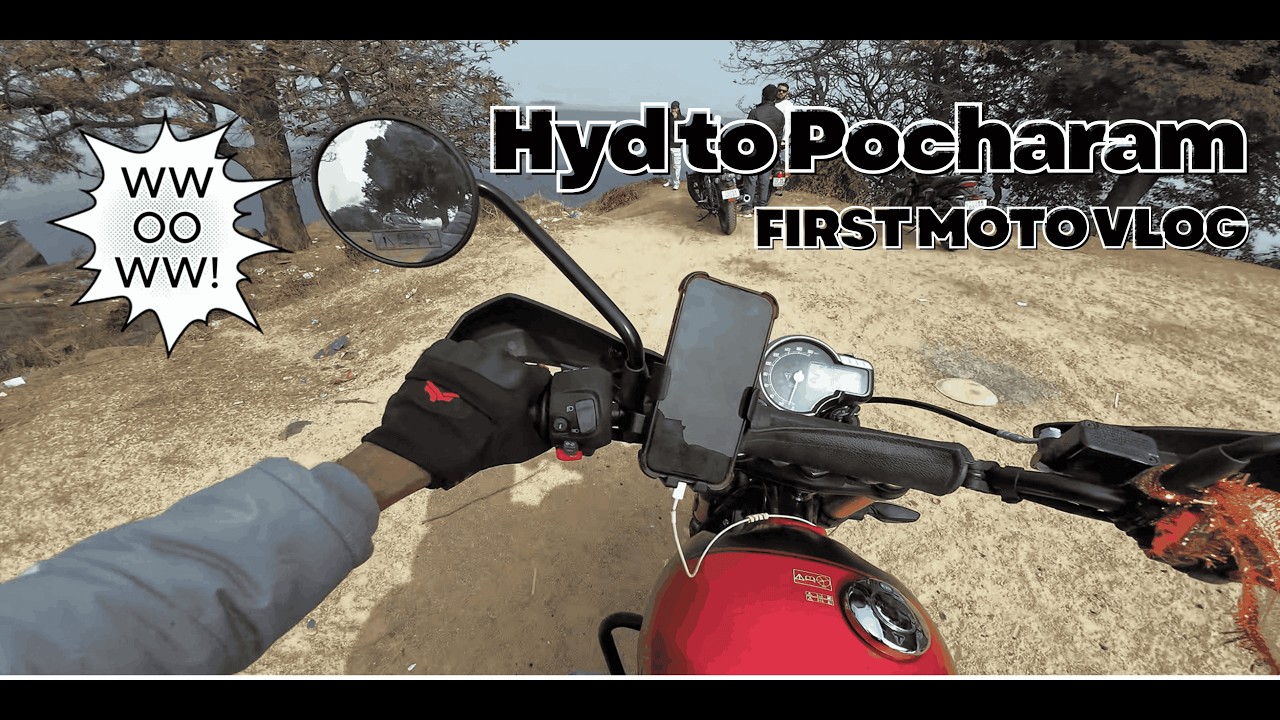 FIRST MOTO VLOG | Hyderabad to Pocharam Lake | A bit of OFF-ROAD TANTRUMS | TRIUMPH SCRAMBLER 400X