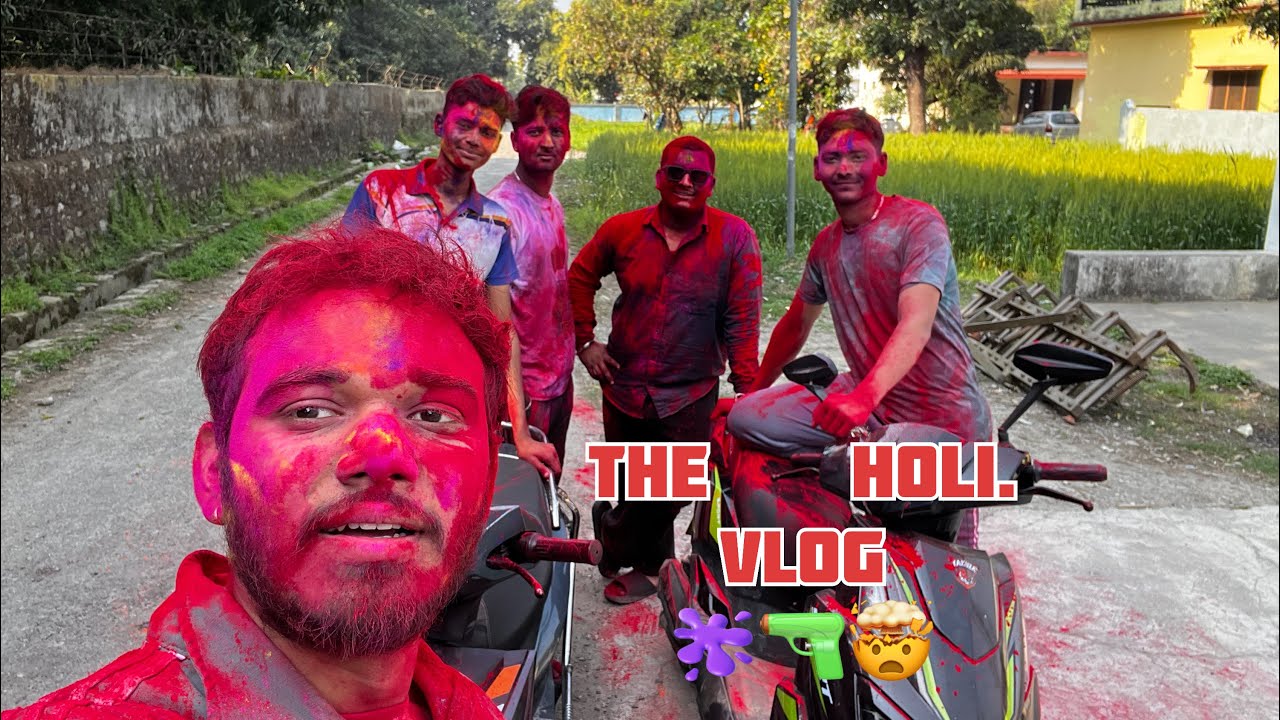 Best Holi vlog 🫟🔫🤯……#friends #viral #funny #comedy #ekmotahathighumechala 
