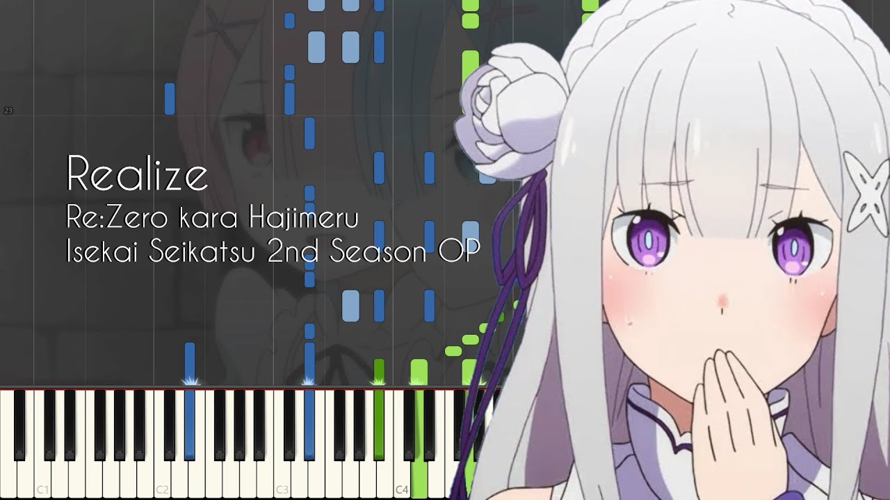 [FULL] Realize - Re:Zero kara Hajimeru Isekai Seikatsu 2nd Season OP - Piano Arrangement [Synthesia]