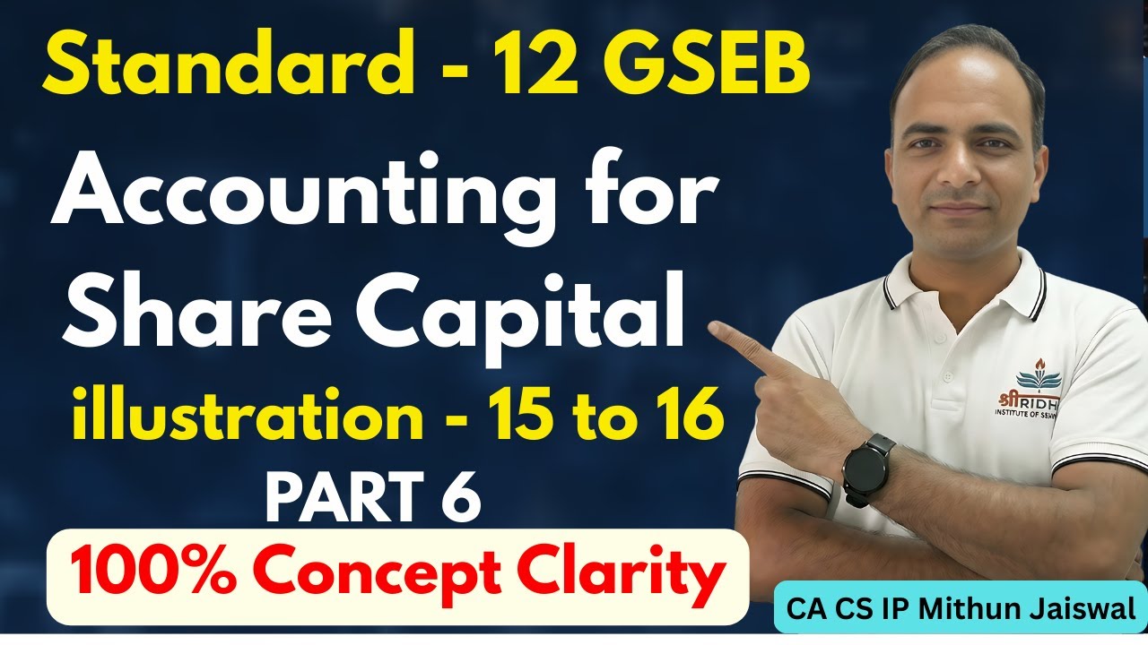 Share Capital Revision | Best One Shot on Share Capital | Accounts Class 12 GSEB | CA Mithun Jaiswal