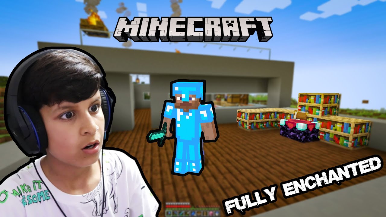 FINALLY I HAVE FULLY  ENCHANTED DIAMOND ARMOUR / MINECRAFT 😍