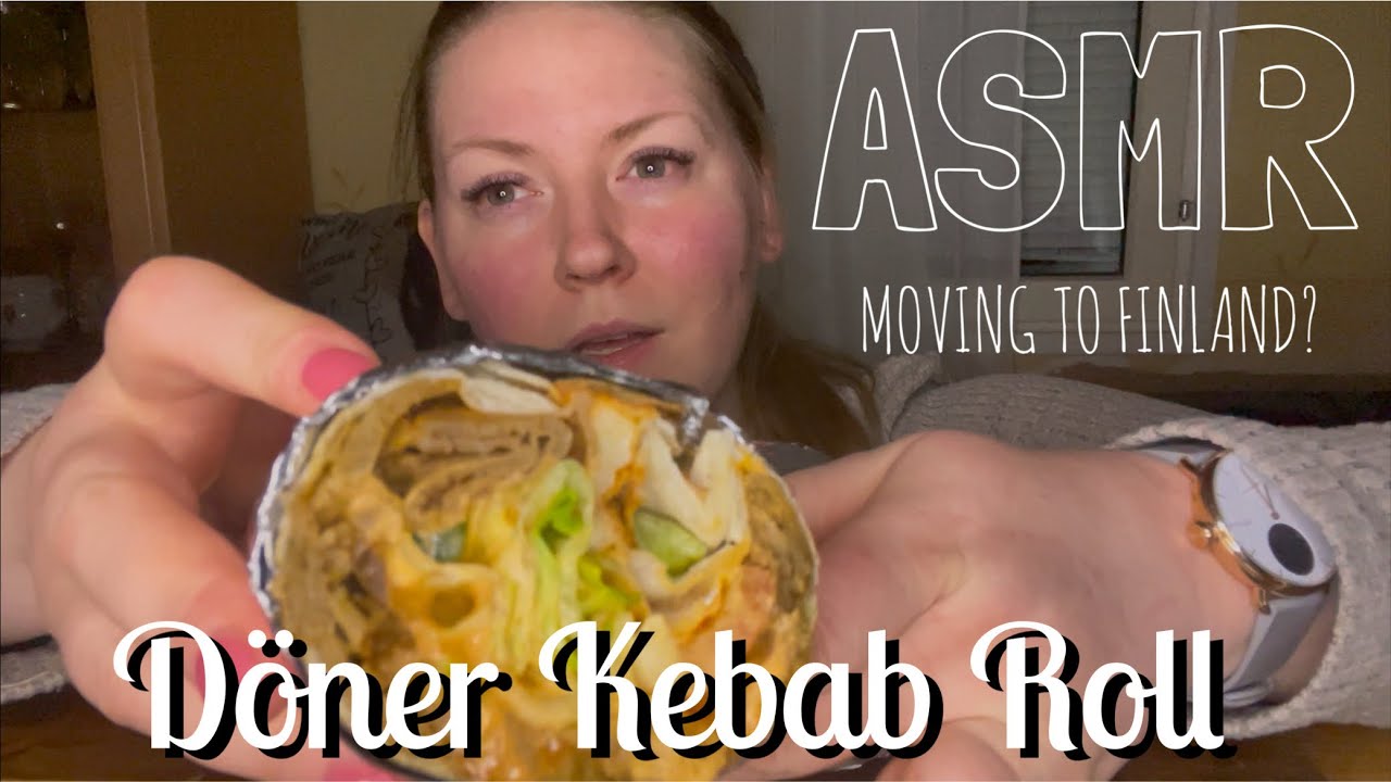 Rullakebab DÖNER Kebab 🌯 🇫🇮 ~ ASMR Mukbang Relaxing Eating Siynds