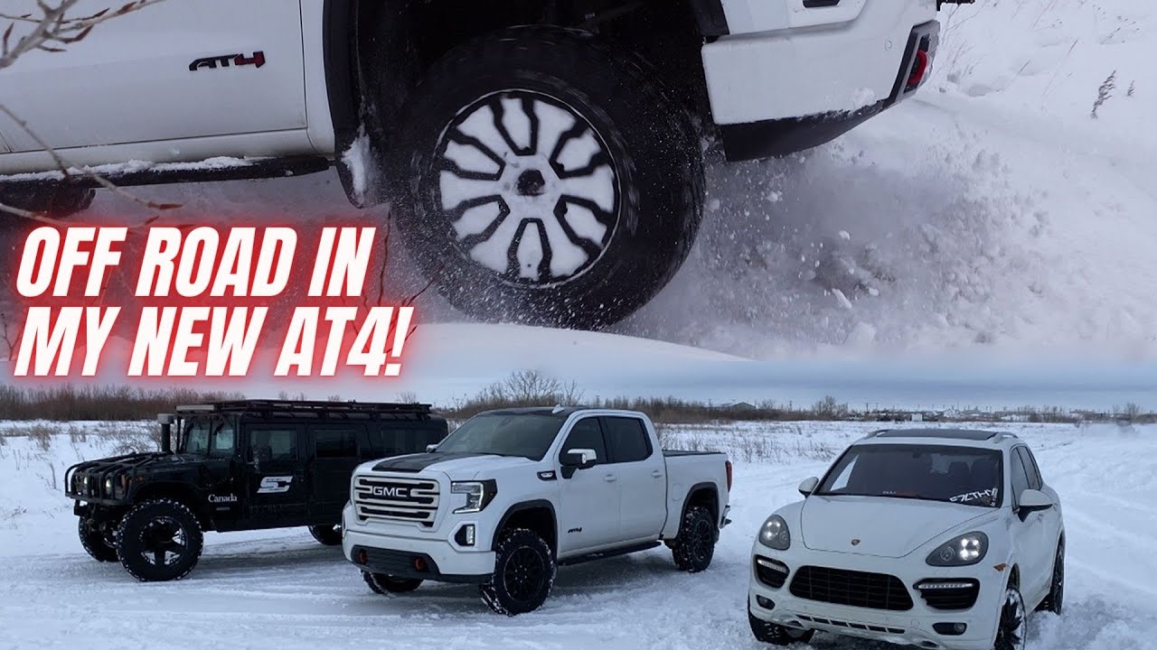 Snow Wheeling in a GMC Sierra AT4! Can It Survive the Winter Off-Road Challenge? ❄️🚙