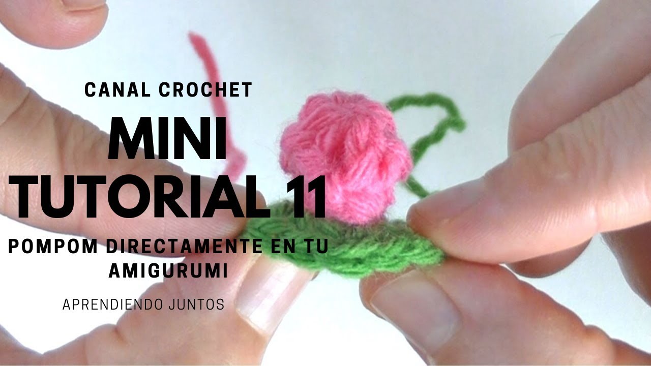 Pompom directamente en nuestro amigurumi
