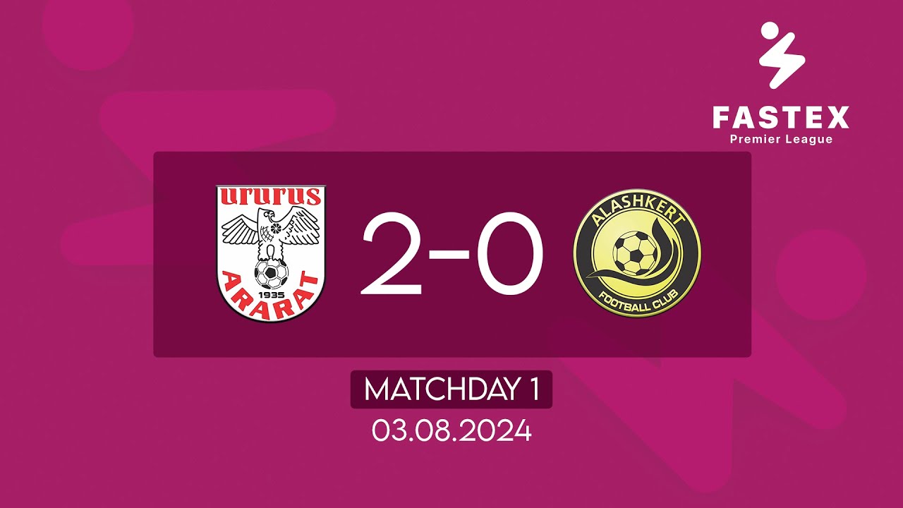 Fastex Premier League. Matchday 1. FC Ararat - FC Alashkert (03.08.2024)