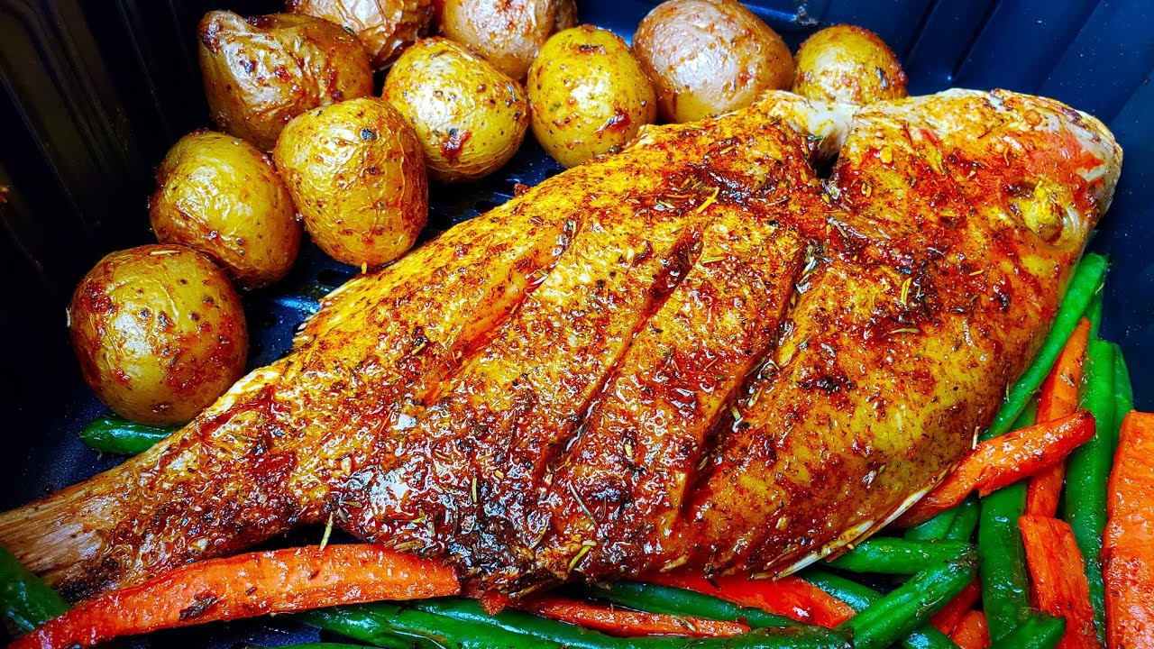 Just 3 Ingredients Tasty Air Fryer Red Snapper in 10 minutes