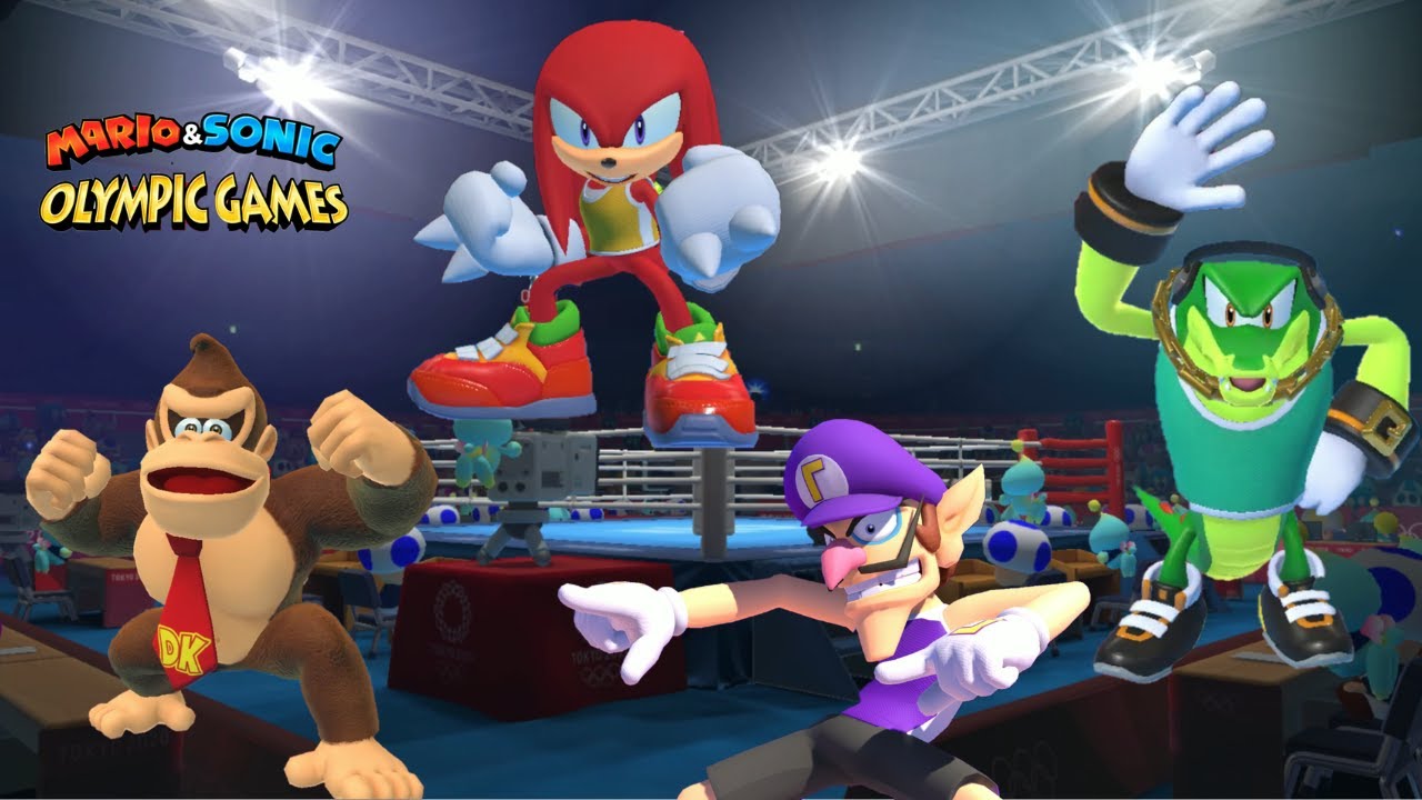 Mario & Sonic At The Olympic Games Tokyo 2020 Boxing Donkey Kong Knuckles Waluigi & Vector