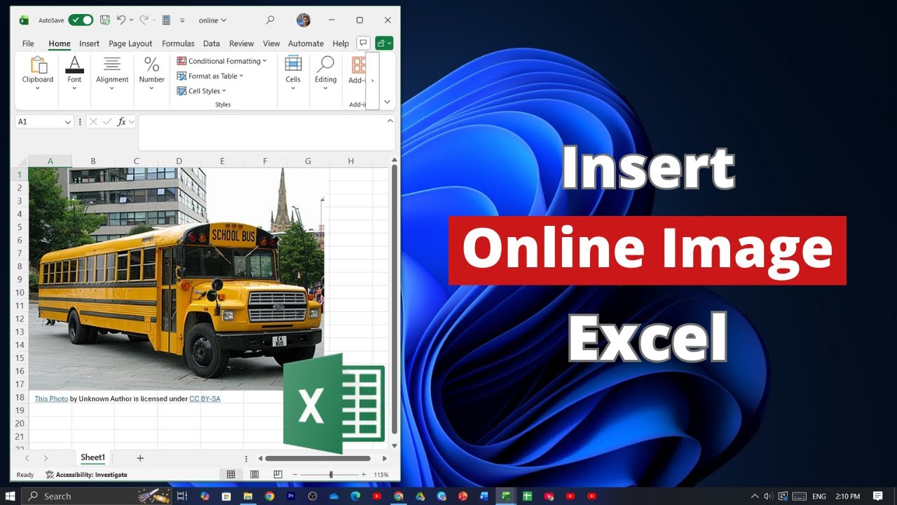 Как вставить изображения из интернета в Microsoft Excel