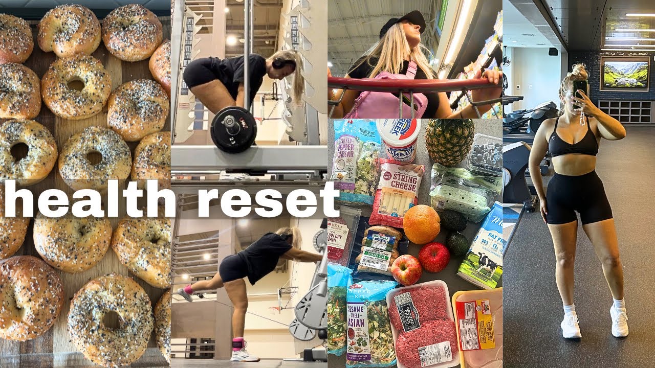 Health Reset: Grocery Haul, Food Struggles, Workout With Me, Protein Bagels & Heatless Curls