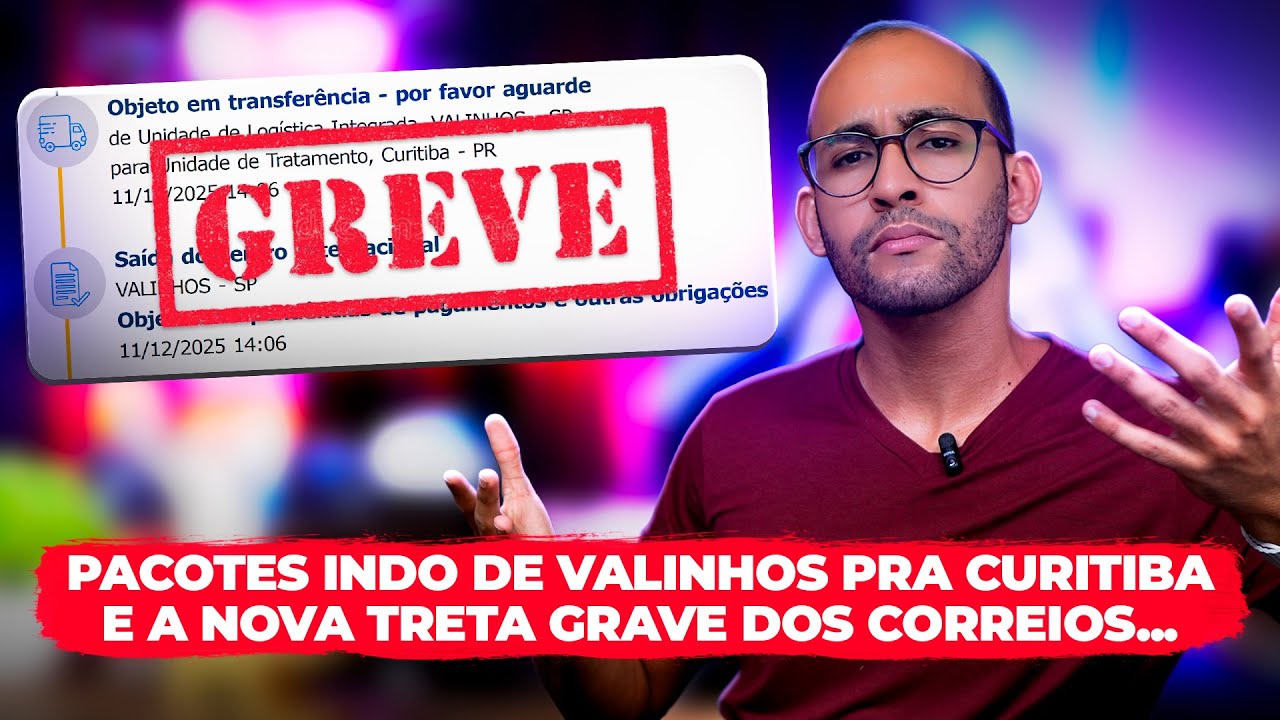 FERROU! GREVE DOS CORREIOS! Pacotes indo de VALINHOS para CURITIBA, rastreio MALUCO e MUITO MAIS!